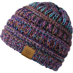 Elegant Slouchy Women's Beanie Hat - Thick Cable Knit for Cold Weather Comfort